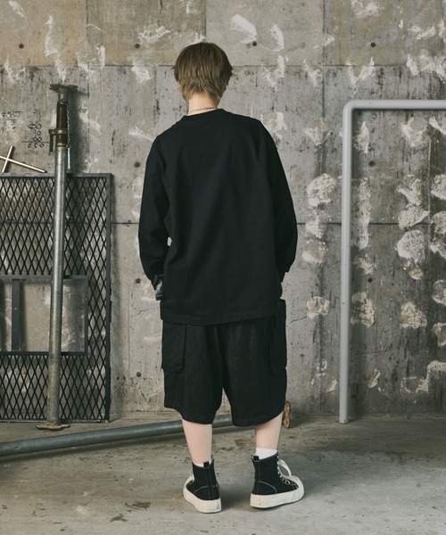 ILL'S(イルズ)の「ダメージ加工 ヘビーウェイトプリントT(Tシャツ/カットソー・メンズ・ホワイト/ブラック/イエロー・L/M)」の12枚目の写真