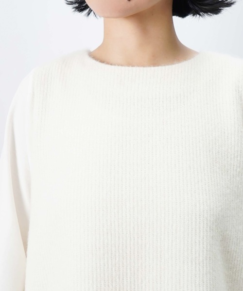 LUCA/LADY LUCK LUCA(ルカ/レディラックルカ)の「LC/LLL バックテープ付ニットソー(Tシャツ/カットソー・レディース・オフホワイト/チャコールグレー・FREE)」の20枚目の写真