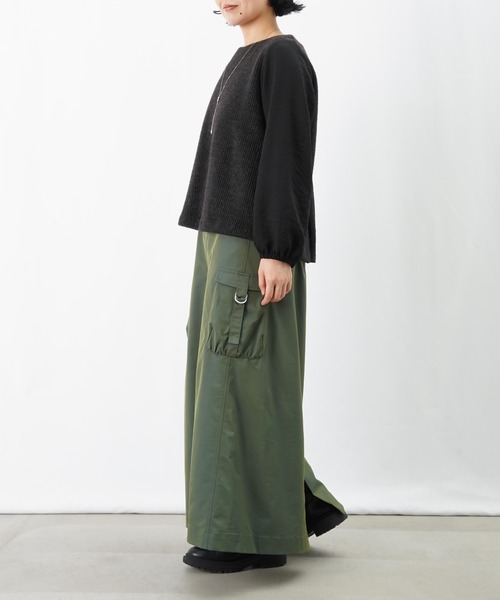 LUCA/LADY LUCK LUCA(ルカ/レディラックルカ)の「LC/LLL バックテープ付ニットソー(Tシャツ/カットソー・レディース・オフホワイト/チャコールグレー・FREE)」の6枚目の写真