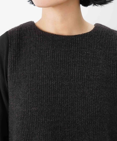 LUCA/LADY LUCK LUCA(ルカ/レディラックルカ)の「LC/LLL バックテープ付ニットソー(Tシャツ/カットソー・レディース・オフホワイト/チャコールグレー・FREE)」の9枚目の写真