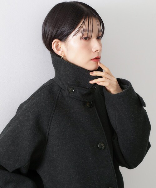 THE SHOP TK (ザ ショップ ティーケー )の「ジャージメルトンスタンドカラーコート(その他アウター・レディース・スミクロ/ブラウン系その他・12/13)」の13枚目の写真