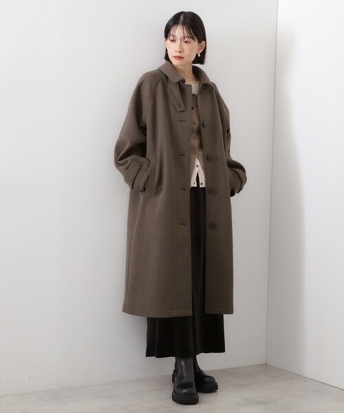 THE SHOP TK (ザ ショップ ティーケー )の「ジャージメルトンスタンドカラーコート(その他アウター・レディース・スミクロ/ブラウン系その他・12/13)」の8枚目の写真