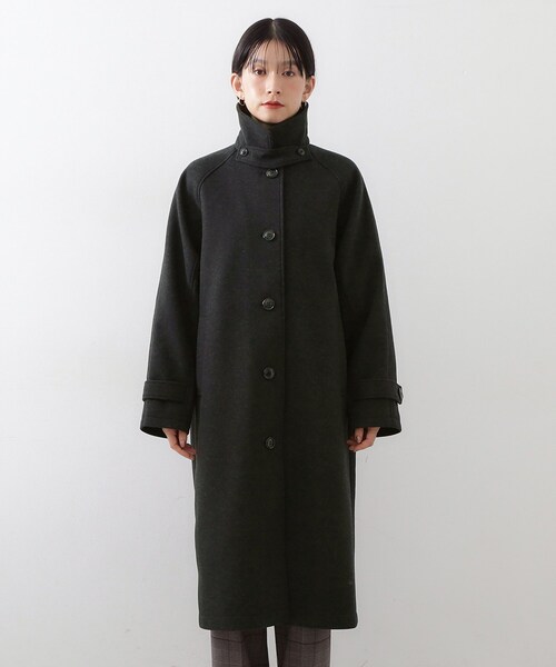 THE SHOP TK (ザ ショップ ティーケー )の「ジャージメルトンスタンドカラーコート(その他アウター・レディース・スミクロ/ブラウン系その他・12/13)」の3枚目の写真