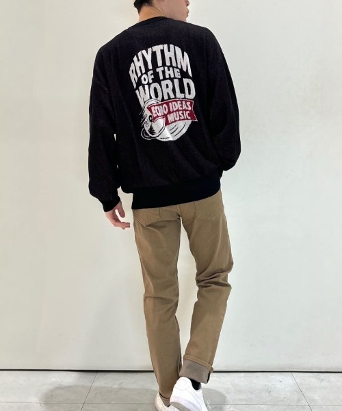 Right-on（ライトオン）の「Other(ソノタ)【メンズ】ジャガードバックロゴプルオーバーセーター（ニット/セーター・メンズ・ネイビー/ブラック/グレー・M/L/XL）」の20枚目の写真