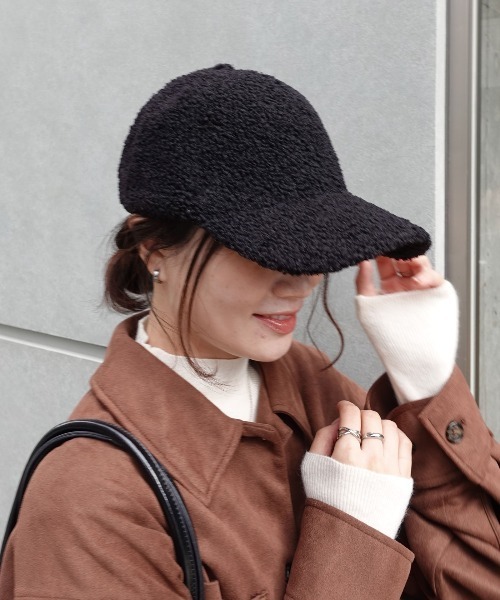 CORNERS(コーナーズ)の「ボアキャップ(キャップ・レディース・アイボリー/ベージュ/ブラック・FREE)」の3枚目の写真