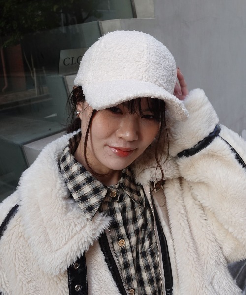 CORNERS(コーナーズ)の「ボアキャップ(キャップ・レディース・アイボリー/ベージュ/ブラック・FREE)」の10枚目の写真