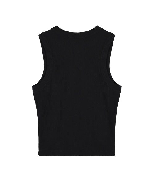 NICK&NICOLE(ニックアンドニコール)の「MINIMAL CROP SLEEVELESS TOP_BLACK(Tシャツ/カットソー・レディース・その他・FREE)」の6枚目の写真