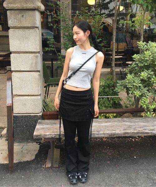 NICK&NICOLE(ニックアンドニコール)の「MINIMAL CROP SLEEVELESS TOP_BLACK(Tシャツ/カットソー・レディース・その他・FREE)」の7枚目の写真