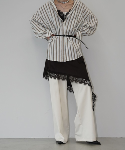 chuclla（チュクラ）の「タックボリュームイージーパンツ chw25a125（スラックス・レディース・ホワイト/ベージュ・M/S）」の13枚目の写真