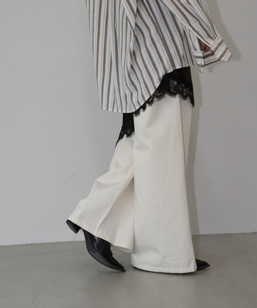 chuclla（チュクラ）の「タックボリュームイージーパンツ chw25a125（スラックス・レディース・ホワイト/ベージュ・M/S）」の14枚目の写真