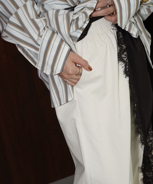 chuclla（チュクラ）の「タックボリュームイージーパンツ chw25a125（スラックス・レディース・ホワイト/ベージュ・M/S）」の15枚目の写真