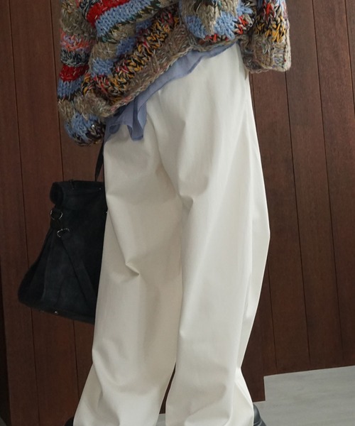 chuclla（チュクラ）の「タックボリュームイージーパンツ chw25a125（スラックス・レディース・ホワイト/ベージュ・M/S）」の19枚目の写真