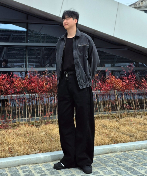 AGOD（エージーオーディー）の「ヴィンテージサイドタックワイドデニムパンツ[オールブラック]（デニムパンツ・レディース・その他・LARGE/X-LARGE/X-SMALL/SMALL/MEDIUM）」の7枚目の写真