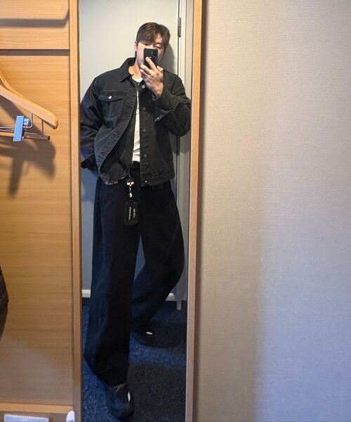 AGOD（エージーオーディー）の「ヴィンテージサイドタックワイドデニムパンツ[オールブラック]（デニムパンツ・レディース・その他・LARGE/X-LARGE/X-SMALL/SMALL/MEDIUM）」の10枚目の写真