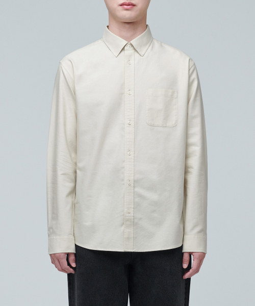 MUSINSA STANDARD（ムシンサスタンダード）の「ベーシックオックスフォードシャツ[クリーム]（シャツ/ブラウス・メンズ・その他・XXX-LARGE/SMALL/MEDIUM/LARGE/X-LARGE/XX-LARGE）」の15枚目の写真