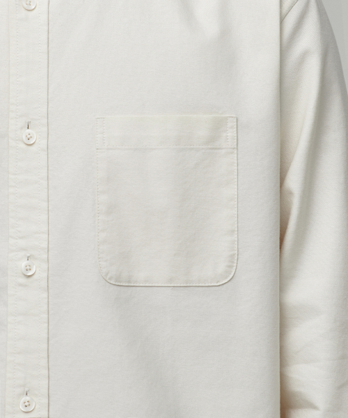 MUSINSA STANDARD（ムシンサスタンダード）の「ベーシックオックスフォードシャツ[クリーム]（シャツ/ブラウス・メンズ・その他・XXX-LARGE/SMALL/MEDIUM/LARGE/X-LARGE/XX-LARGE）」の4枚目の写真