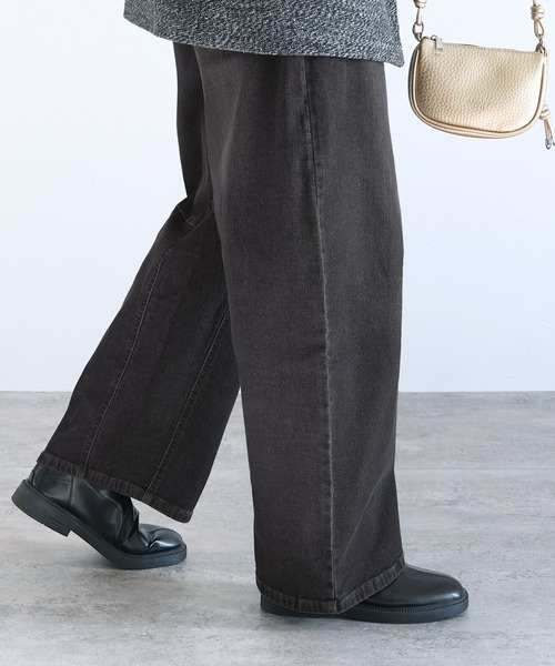 reca（レカ）の「ストレッチデニムカーブパンツ（デニムパンツ・レディース・ネイビー/ライトブルー/グレー・M/L/LL）」の8枚目の写真