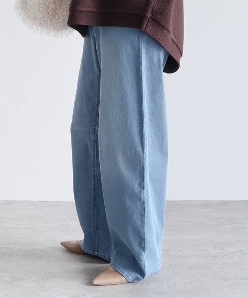 reca（レカ）の「ストレッチデニムカーブパンツ（デニムパンツ・レディース・ネイビー/ライトブルー/グレー・M/L/LL）」の11枚目の写真