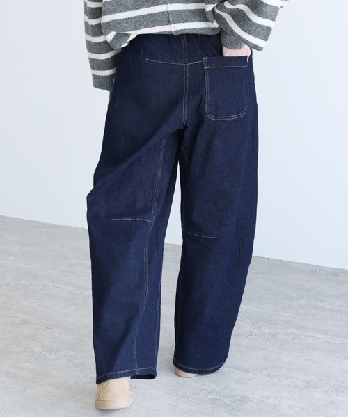 reca（レカ）の「ストレッチデニムカーブパンツ（デニムパンツ・レディース・ネイビー/ライトブルー/グレー・M/L/LL）」の20枚目の写真