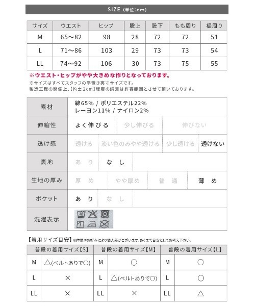 reca（レカ）の「ストレッチデニムカーブパンツ（デニムパンツ・レディース・ネイビー/ライトブルー/グレー・M/L/LL）」の21枚目の写真