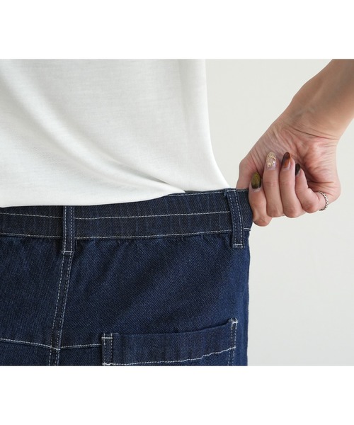 reca（レカ）の「ストレッチデニムカーブパンツ（デニムパンツ・レディース・ネイビー/ライトブルー/グレー・M/L/LL）」の12枚目の写真