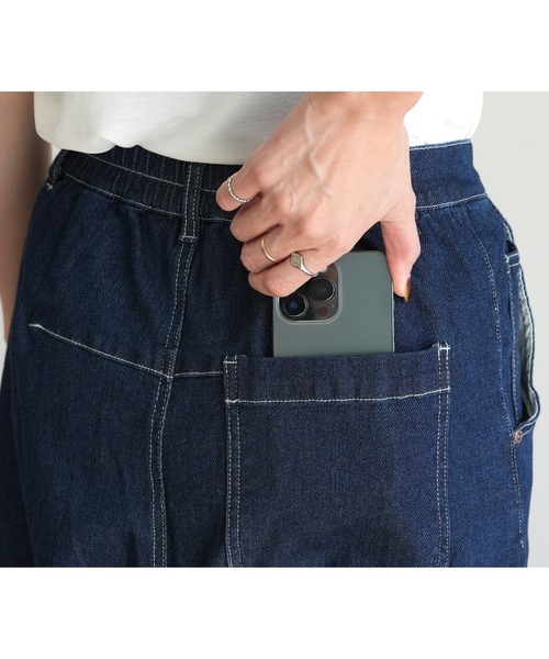 reca（レカ）の「ストレッチデニムカーブパンツ（デニムパンツ・レディース・ネイビー/ライトブルー/グレー・M/L/LL）」の15枚目の写真