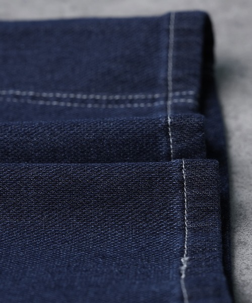 reca（レカ）の「ストレッチデニムカーブパンツ（デニムパンツ・レディース・ネイビー/ライトブルー/グレー・M/L/LL）」の5枚目の写真