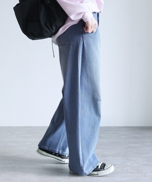 reca(レカ)の「ストレッチデニムカーブパンツ(デニムパンツ・レディース・ネイビー/ライトブルー/グレー・M/L/LL)」の22枚目の写真