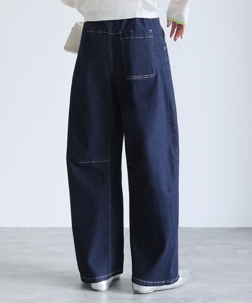 reca(レカ)の「ストレッチデニムカーブパンツ(デニムパンツ・レディース・ネイビー/ライトブルー/グレー・M/L/LL)」の22枚目の写真