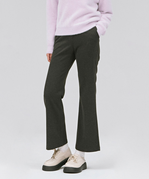 CHASECULT(チェイスカルト)の「レディース ブーツカットウールライク起毛パンツ-チャコール(その他パンツ・レディース・ダークグレー・70/76/67)」の3枚目の写真