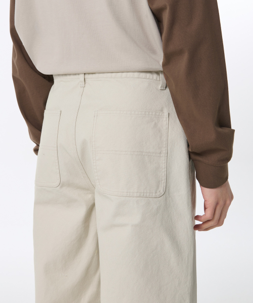 MUSINSA STANDARD（ムシンサスタンダード）の「キャンバスレギュラーフィットワークパンツ[クリーム]（その他パンツ・メンズ・その他・40/31/33/26/27/28/29/38/42/36/34/32/30）」の5枚目の写真