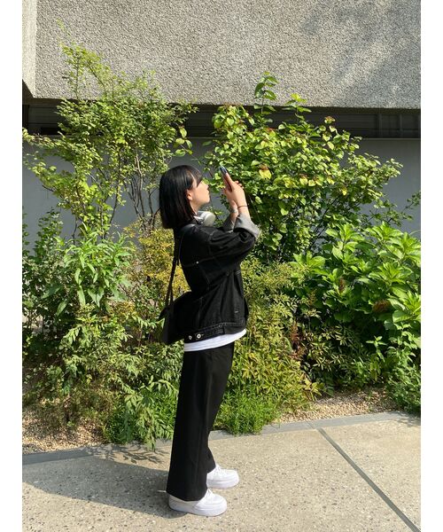 MUSINSA STANDARD WOMAN（ムシンサスタンダードウーマン）の「ウーマンズライトウェイトハイウエストワイドヒドンバンディングスラックス[ブラック]（スラックス・レディース・その他・24/25/26/27/28/29/30/31）」の9枚目の写真