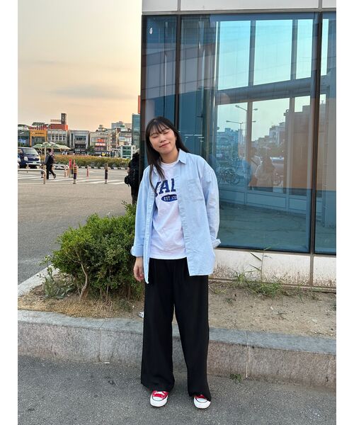 MUSINSA STANDARD WOMAN（ムシンサスタンダードウーマン）の「ウーマンズライトウェイトハイウエストワイドヒドンバンディングスラックス[ブラック]（スラックス・レディース・その他・24/25/26/27/28/29/30/31）」の12枚目の写真
