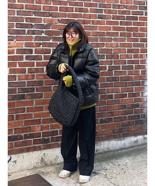 MUSINSA STANDARD WOMAN（ムシンサスタンダードウーマン）の「ウーマンズライトウェイトハイウエストワイドヒドンバンディングスラックス[ブラック]（スラックス・レディース・その他・24/25/26/27/28/29/30/31）」の13枚目の写真