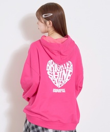 パーカー（ピンク/桃色系・ワンポイント）ファッション通販