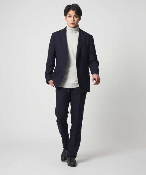 A DAY IN THE LIFE UNITED ARROWS(アデイインザライフユナイテッドアローズ)の「フラノ 2ボタン ジャケット-セットアップ対応-<A DAY IN THE LIFE>(テーラードジャケット・メンズ・グレー系/ライトグレー/ネイビー・M/L/S/XL)」の9枚目の写真