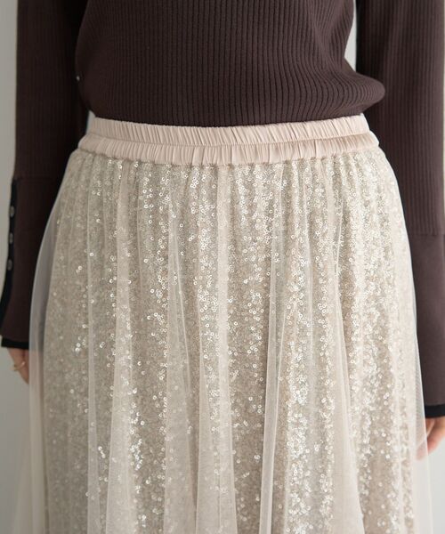 スパンコール×チュールスカート（スカート）｜YECCA VECCA