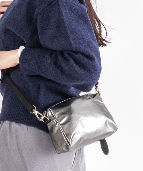 Jack Gomme(ジャックゴム)の「【JACK GOMME】ショルダーバッグ ショルダーポーチ ミニポーチ MINI Sac besace(ショルダーバッグ・レディース・モカ/シルバー/アイボリー/ブラック/ライトブルー/オリーブ/ワインレッド/インディゴブルー・FREE)」の8枚目の写真