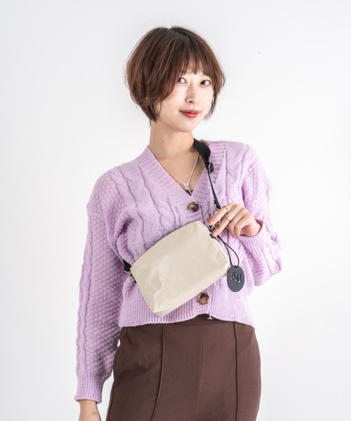 Jack Gomme(ジャックゴム)の「【JACK GOMME】ショルダーバッグ ショルダーポーチ ミニポーチ MINI Sac besace(ショルダーバッグ・レディース・モカ/シルバー/アイボリー/ブラック/ライトブルー/オリーブ/ワインレッド/インディゴブルー・FREE)」の10枚目の写真