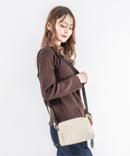 Jack Gomme(ジャックゴム)の「【JACK GOMME】ショルダーバッグ ショルダーポーチ ミニポーチ MINI Sac besace(ショルダーバッグ・レディース・モカ/シルバー/アイボリー/ブラック/ライトブルー/オリーブ/ワインレッド/インディゴブルー・FREE)」の13枚目の写真