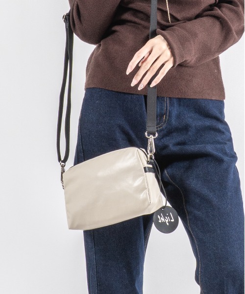 Jack Gomme(ジャックゴム)の「【JACK GOMME】ショルダーバッグ ショルダーポーチ ミニポーチ MINI Sac besace(ショルダーバッグ・レディース・モカ/シルバー/アイボリー/ブラック/ライトブルー/オリーブ/ワインレッド/インディゴブルー・FREE)」の14枚目の写真