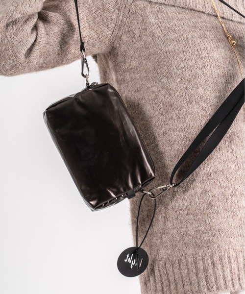 Jack Gomme(ジャックゴム)の「【JACK GOMME】ショルダーバッグ ショルダーポーチ ミニポーチ MINI Sac besace(ショルダーバッグ・レディース・モカ/シルバー/アイボリー/ブラック/ライトブルー/オリーブ/ワインレッド/インディゴブルー・FREE)」の20枚目の写真