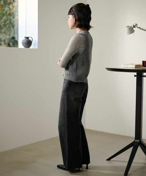 LAULEN(ローレン)の「cotton blend low gauge knit vest /コットンブレンドローゲージニットベスト(ベスト・レディース・ネイビー/グレー/アイボリー・FREE)」の12枚目の写真