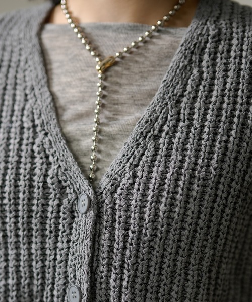 LAULEN(ローレン)の「cotton blend low gauge knit vest /コットンブレンドローゲージニットベスト(ベスト・レディース・ネイビー/グレー/アイボリー・FREE)」の5枚目の写真
