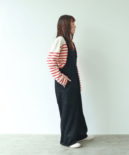 PAR ICI(パーリッシィ)の「【WEB限定】9Wコーデュロイ オーバーオール(サロペット/オーバーオール・レディース・アイボリー/ブラック・FREE)」の16枚目の写真