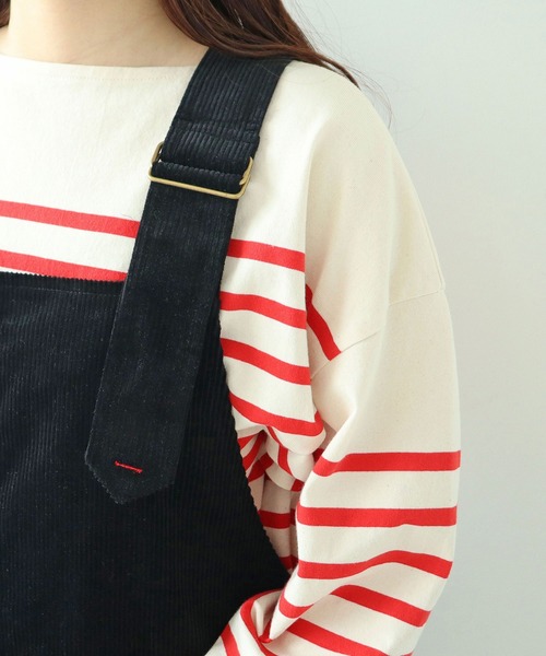 PAR ICI(パーリッシィ)の「【WEB限定】9Wコーデュロイ オーバーオール(サロペット/オーバーオール・レディース・アイボリー/ブラック・FREE)」の18枚目の写真