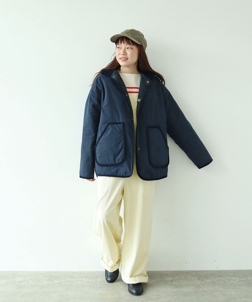 PAR ICI(パーリッシィ)の「【WEB限定】9Wコーデュロイ オーバーオール(サロペット/オーバーオール・レディース・アイボリー/ブラック・FREE)」の12枚目の写真