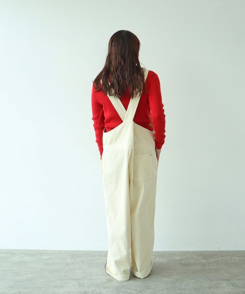 PAR ICI(パーリッシィ)の「【WEB限定】9Wコーデュロイ オーバーオール(サロペット/オーバーオール・レディース・アイボリー/ブラック・FREE)」の5枚目の写真