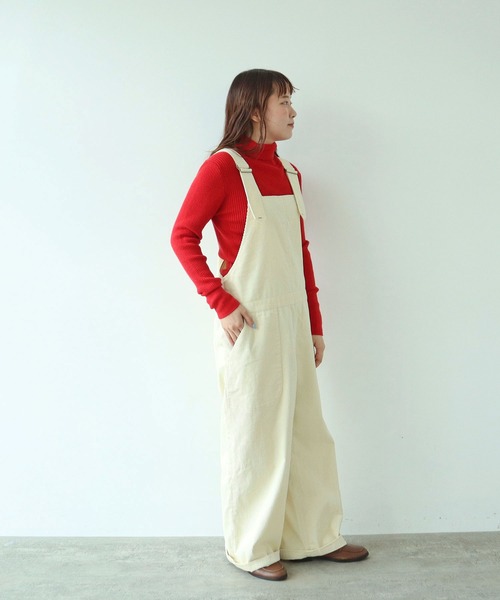 PAR ICI(パーリッシィ)の「【WEB限定】9Wコーデュロイ オーバーオール(サロペット/オーバーオール・レディース・アイボリー/ブラック・FREE)」の6枚目の写真