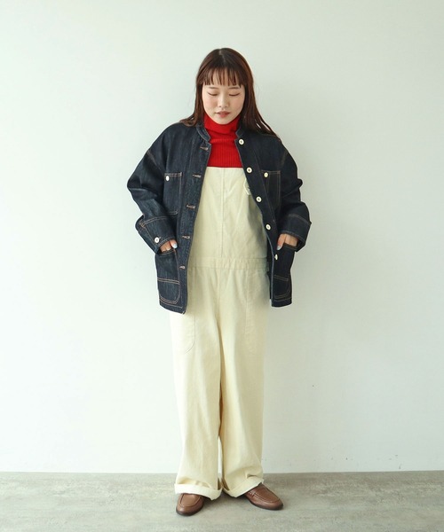 PAR ICI(パーリッシィ)の「【WEB限定】9Wコーデュロイ オーバーオール(サロペット/オーバーオール・レディース・アイボリー/ブラック・FREE)」の11枚目の写真